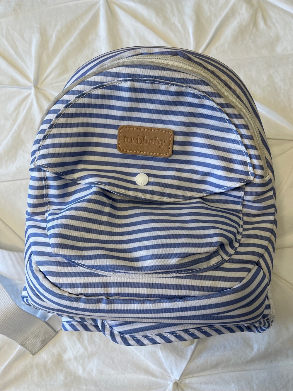 Ushbaby Blue & White Striped Kids Backpack